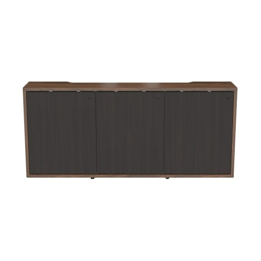 3 BAY C3 Custom WOOD KIT, 32 HIGH,10 DEEP Moderno, Solid Doors, Montana Walnut, C3K3D1HB9A6ZPLBK