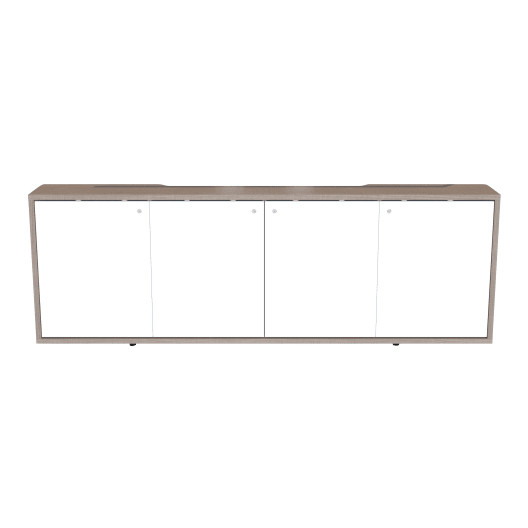 Middle Atlantic C3K4D1HA0D7ZPLWH White Wood AV Equipment Stand