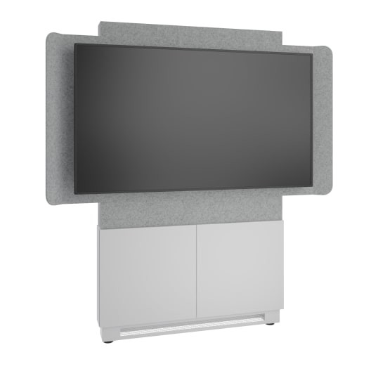 FRM,Dstand,48WX75H,Fltwall,S5665,D8,WHT FM-DS-4875FW-BD8W