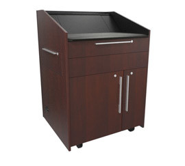 L5 Series Preconfigured Lectern, 33 W X 31 D X 39 H, Turret TOP, SOTA Style, the L5KBB2SETNAZP002