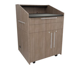 L5 Series Preconfigured Lectern, 33 W X 31 D X 39 H, FLAT TOP, SOTA Style, HIGH- L5KBB2SFHA0ZP002