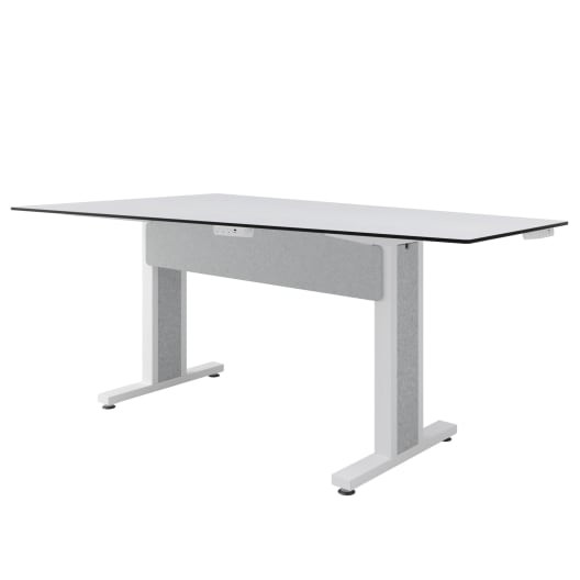 Middle Atlantic Forum™ Angle Table TBL-ANG-5P-CH-WW - Durable White Laminate