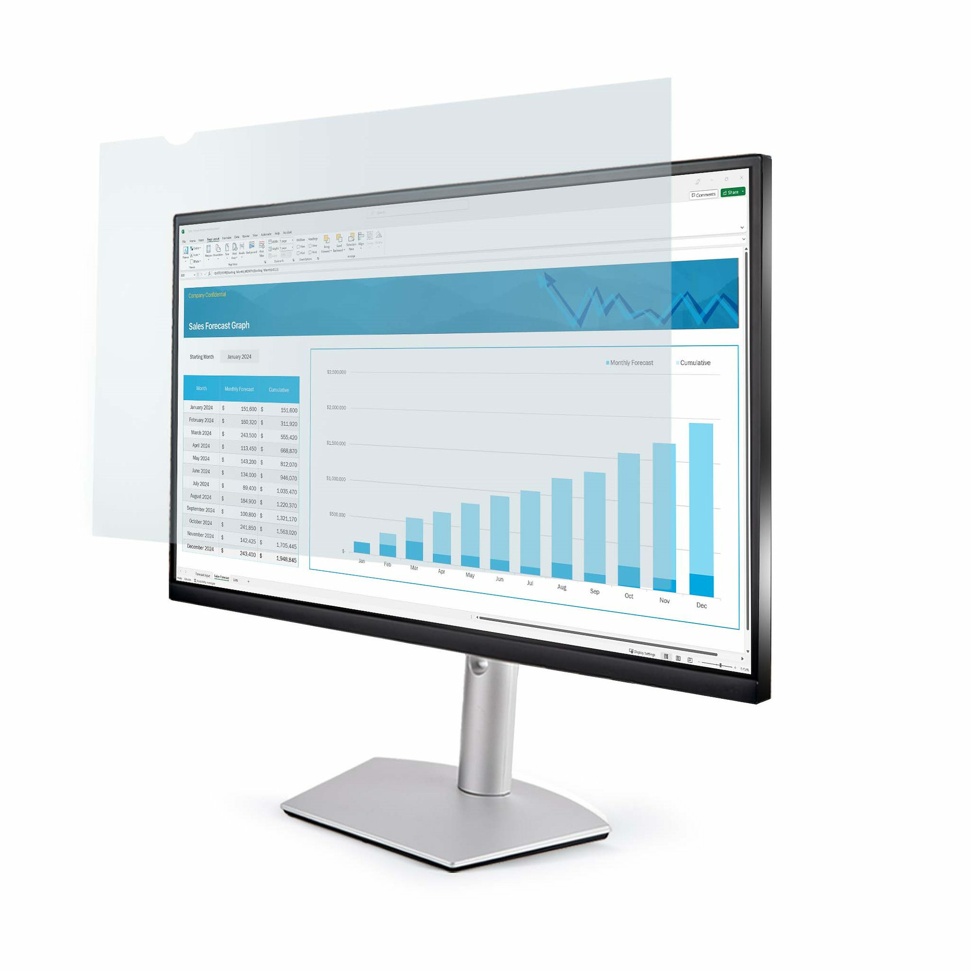 24-INCH 16:10 ANTI-BLUE Light Filter, Bluelight Screen Filter for 24IN Computer 2461-ANTI-BLUE-Light