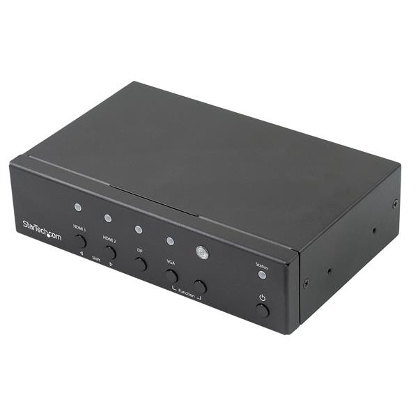 Switch Between Displayport, VGA or TWO HDMI Source Devices on ONE Display, WITH HDVGADP2HD