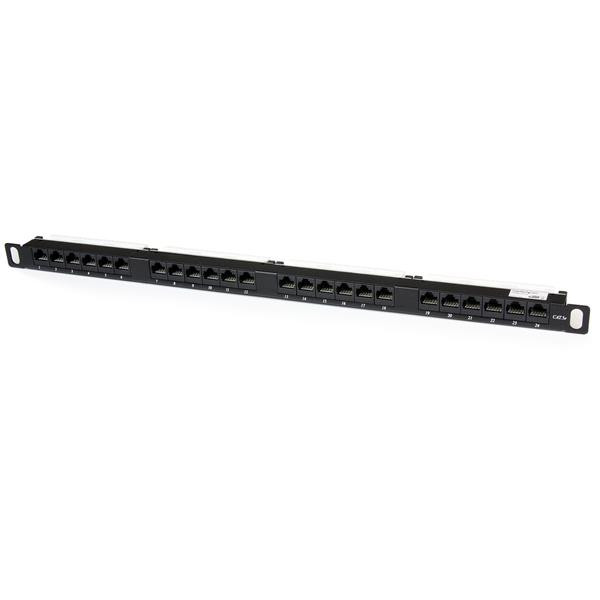 24 PORT 0.5U Rackmount CAT5E Patch Panel PANELHU24