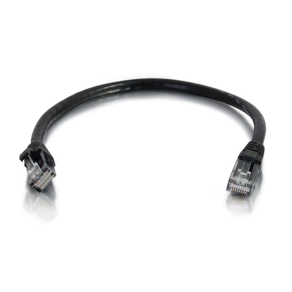 C2G 6" Cat5e networking cable Black 0.15 m U/UTP (UTP)