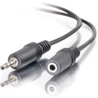 C2G 1.5ft 3.5mm Stereo Audio Extension Cable M/F audio cable 0.45 m Black