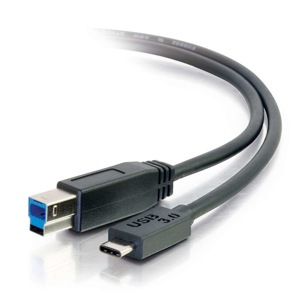 C2G 10ft, USB 3.0 Type C, USB B USB cable USB 3.2 Gen 1 (3.1 Gen 1) 3.048 m USB C 5 Gbit/s Black