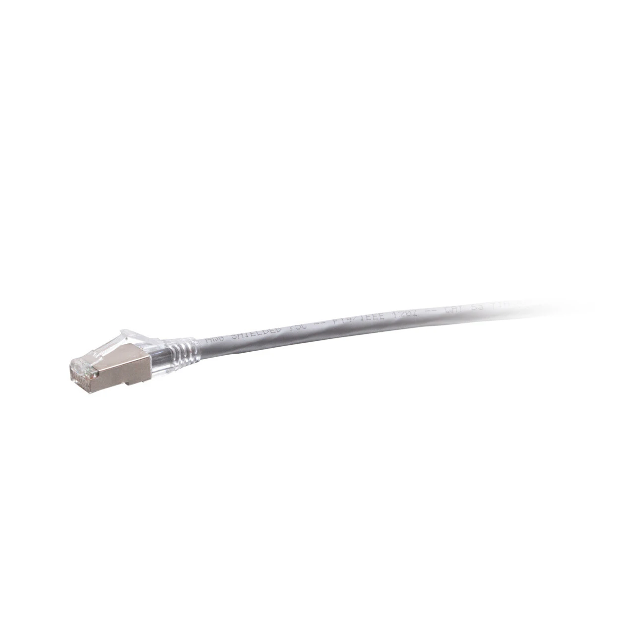 C2G 30ft (9.1m) TAA-Compliant F-Series Cat6a Snagless Shielded (STP) Network Cable - Gray