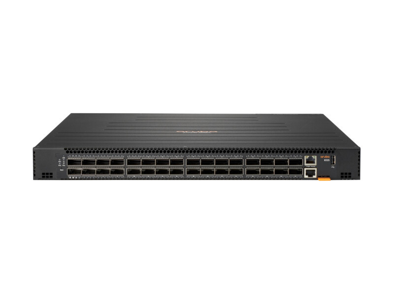 HPE Aruba Networking 8325‑32C 32p 100G QSFP+/QSFP28 Back‑to‑Front 6 Fans 2 Power Supply Bundle Managed L3 1U Black