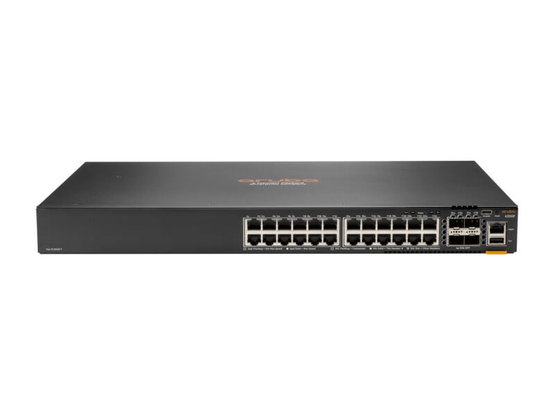 HPE Aruba Networking Aruba 6300F 24-port 1GbE & 4-port SFP56 Managed L3 Gigabit Ethernet (10/100/1000) 1U Grey