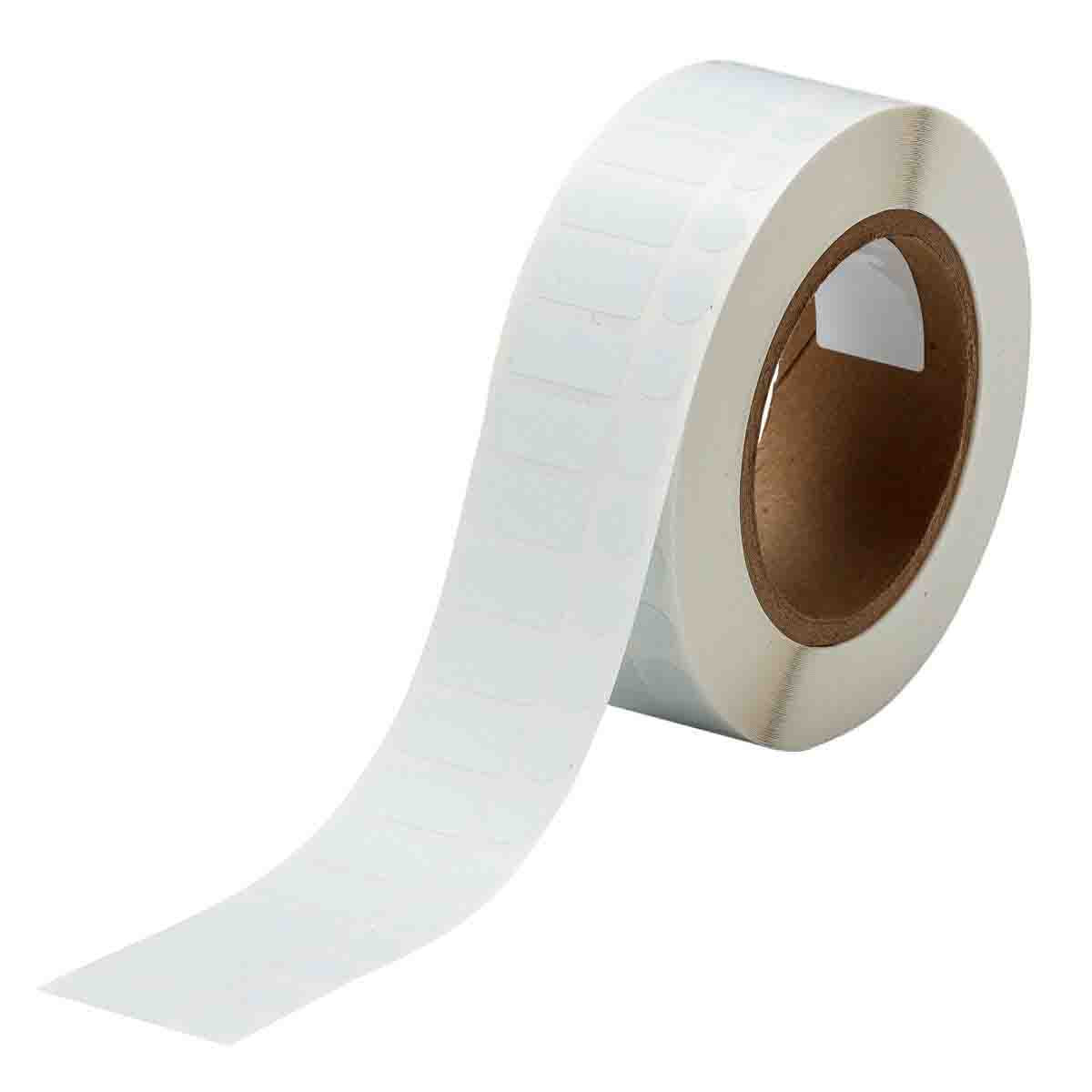 FreezerBondz Ultra-Thin Cryogenic Polyester Laboratory Labels with Vial Top for 3" Core Printers - 0.5" x 1"