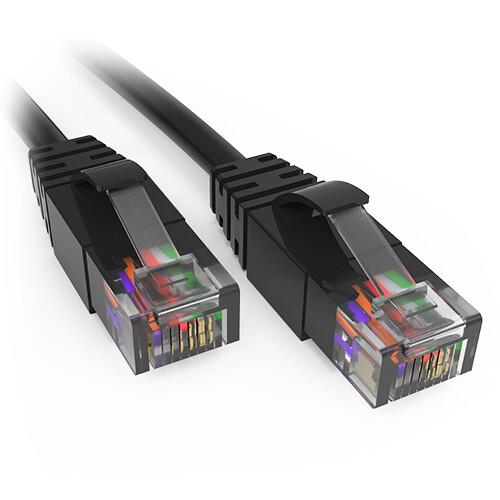 Accortec C5EMB-K8-ACC networking cable Black 2.44 m Cat5e U/UTP (UTP) Round