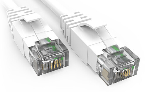 Accortec C5EMB-W8-ACC networking cable White 2.44 m Cat5e U/UTP (UTP) Round