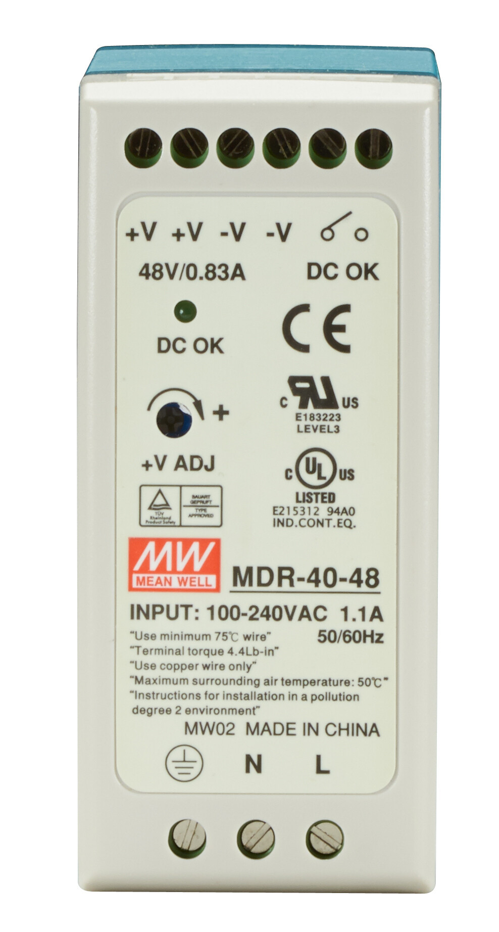 Black Box MDR-40-48 power supply unit 40.8 W Grey