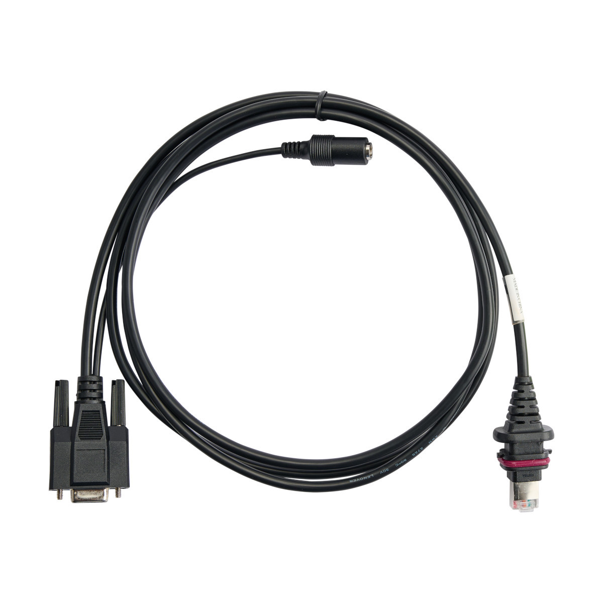 Plug Cable for V2200 Wired Barcode Scanner - 6.6' (2m), Straight RS232 to RJ50 Cable