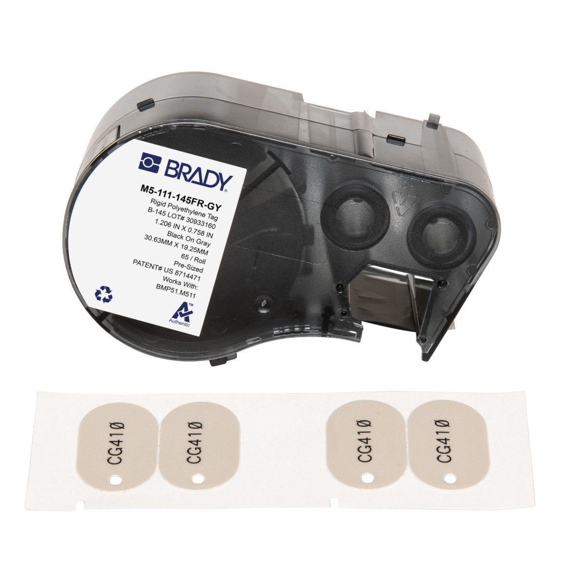 Oval Tags with Ribbon for M5 Printers - 0.75" x 1.206"