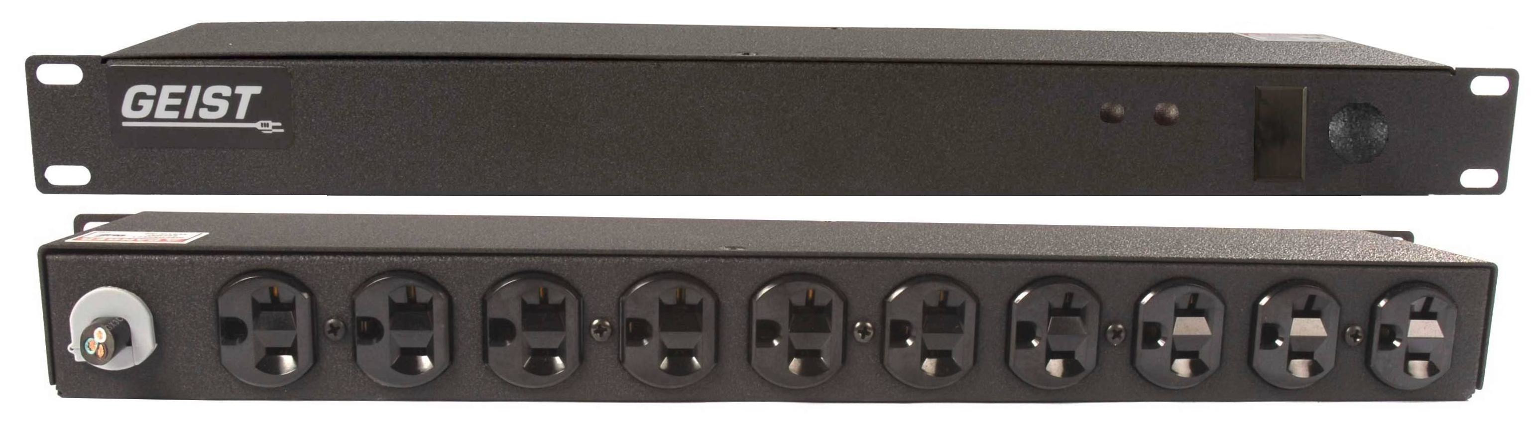 Vertiv Geist JRN102-102D20ST5 power distribution unit (PDU) 10 AC outlet(s) 0U Black