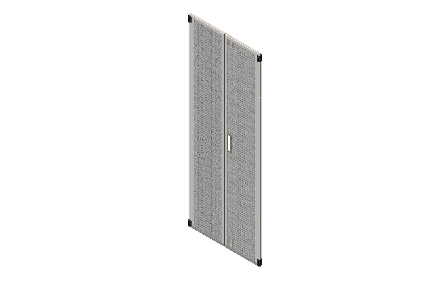 Double Perforated Metal Rear Door for ZetaFrame®Cabinet; for 42U x 23.6"W (600 mm) Cabinet; Black 39861-700