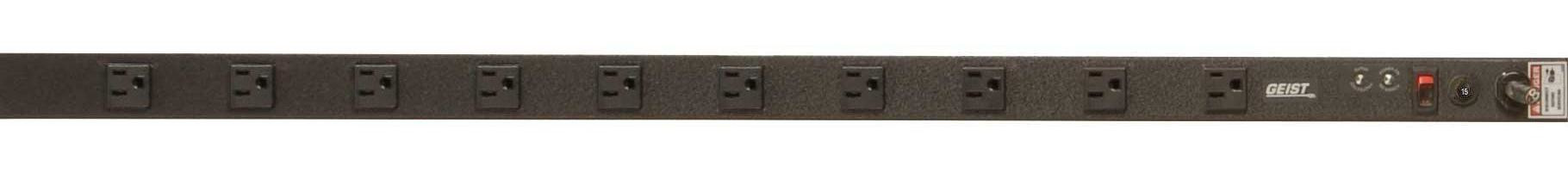Vertiv Geist VSSA104-101S15 power distribution unit (PDU) 10 AC outlet(s) 0U Black