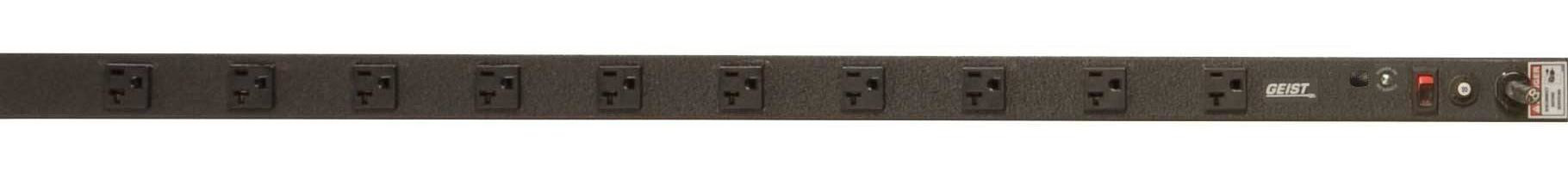 Vertiv Geist NSVA100-102S20 power distribution unit (PDU) 10 AC outlet(s) 0U Black