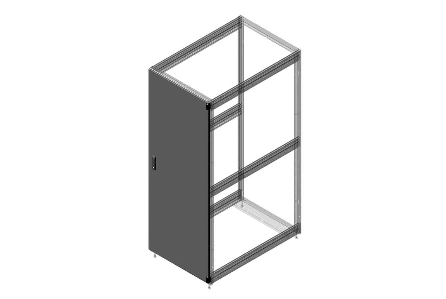 Single Solid Metal Rear Door with Seal for ZetaFrame® Cabinet 39868-E32