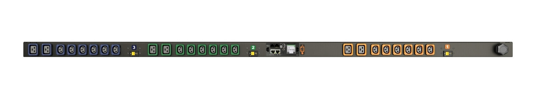 RPDU, Monitored UNIT Level EC, 60A, 208V, 9.9KW, Vertical, (18) Locking IEC C13, VP4N60AB