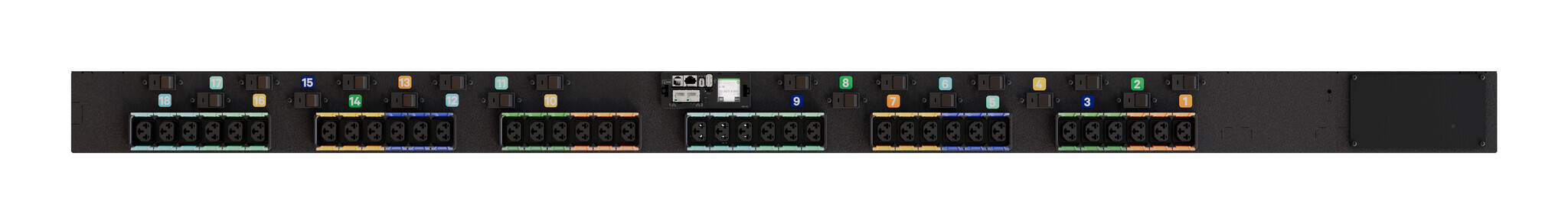 RPDU, Monitored UNIT Level, 80A, 240/415V WYE, 57.6KW, Vertical, (36) Combinatio VP4UA0A1