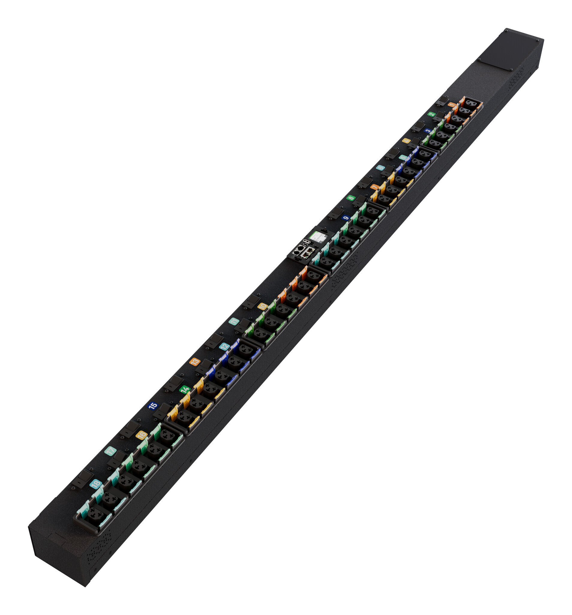 RPDU, Monitored Outlet Level, 80A, 240/415V WYE, 57.6KW, Vertical, (36) Combinat VP6UA0A0