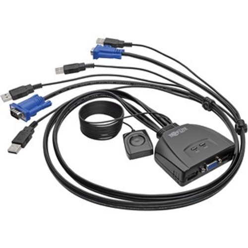 Tripp Lite B032-VU2 2PORT USB/VGA KVM SWITCH CABLE W/ AUDIO & PERIPHERAL SHARING