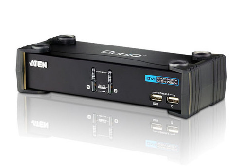 Aten CS1762A 2-Port USB2.0 DVI KVMP Switch Cables Included