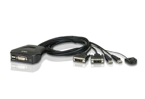 Aten CS22D 2-port USB DVI Cable KVM Switch