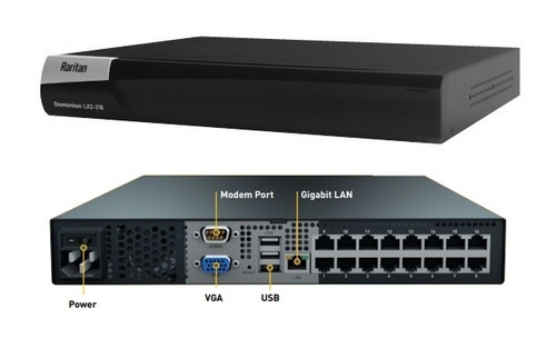 Raritan DLX2-216 16-port KVM-over-IP 2 remote 1 local