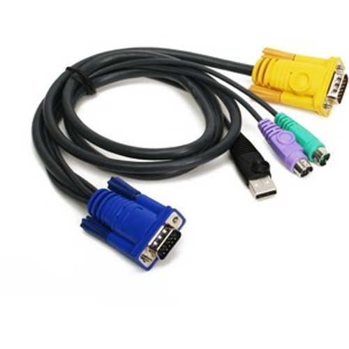 IOGEAR G2L5302UP 6FT PS/2 USB KVM CABLE CUSTOM-MADE CABLE F/ HIGHEST SIGNAL