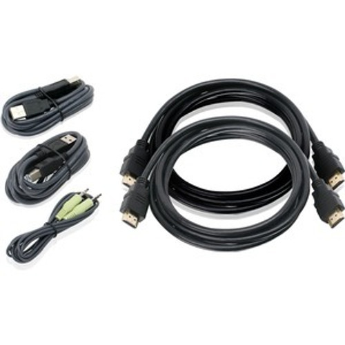 IOGEAR G2L8202UTAA3 6DUAL VIEW HDMI USB KVM CABLE SET WITH AUDIO TAA COMPLIANT