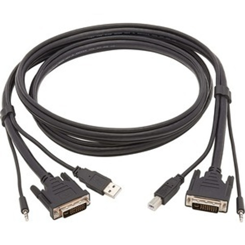 Tripp Lite P784-006 6FT DVI USB 3.5MM 3XM/3XM BLACK DVI KVM CABLE KIT 3IN1
