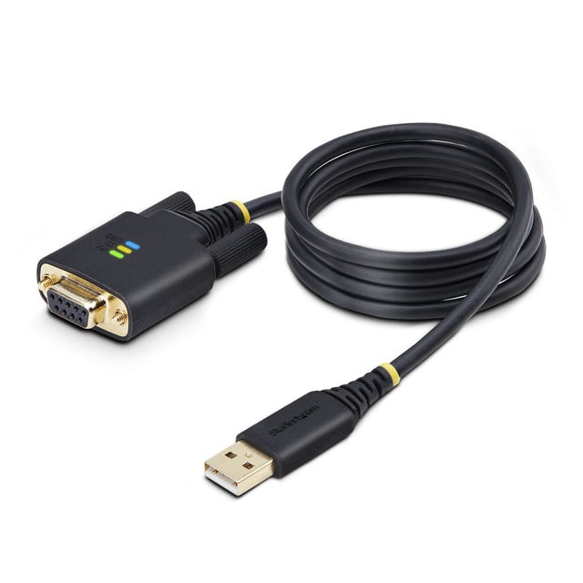 3FT (1M) USB to NULL Modem Serial Adapter Cable, COM Retention, FTDI, USB-a to D 1P3FFCNB-USB-Serial