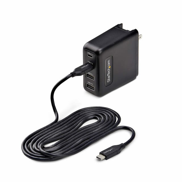 100W USB-C WALL Charger, 2X USB-C, 2X USB-a, Portable GAN Charger WITH USB Power 2210GCN-WALL-Charger