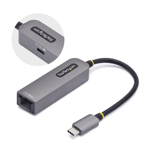 2.5GBE USB-C to Ethernet Adapter, 100W PD PASS-Through, Nbase-T NIC, USB 3.0 TYP 2GPD3-USB-C-Ethernet