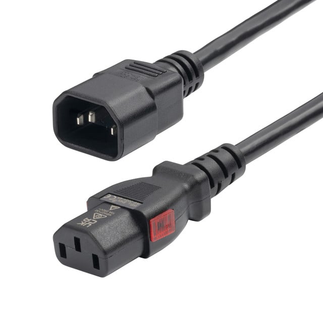 10FT (3M) Power Extension CORD, PDU Style IEC 60320 C14 to Locking C13, PDU POWE 87L3-8A00-Power-CORD