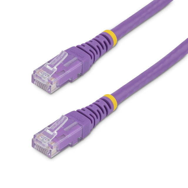 50FT Purple CAT6 Ethernet Cable Delivers Multi Gigabit 1/2.5/5GBPS & 10GBPS up T C6PATCH50PL