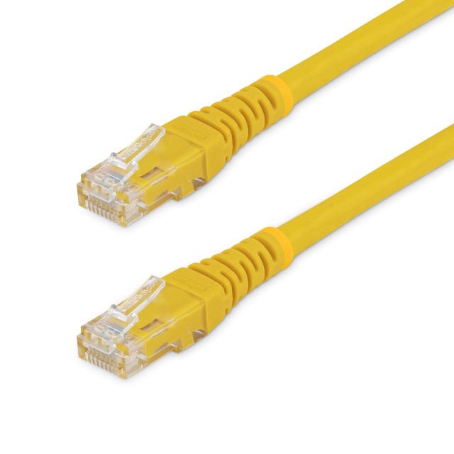 50FT Yellow CAT6 Ethernet Cable Delivers Multi Gigabit 1/2.5/5GBPS & 10GBPS up T C6PATCH50YL