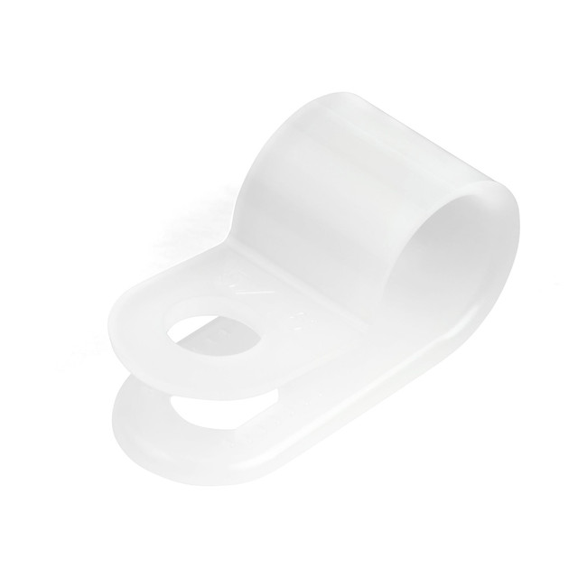 100 R-TYPE Screw Mount Cable Clamps for 7.9MM/0.31IN Bundle Diameter - Nylon 66 CBMSDCC3