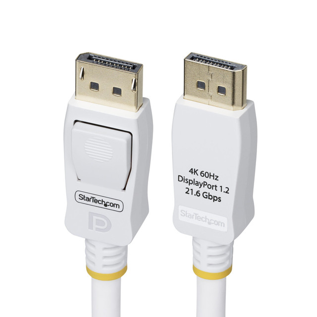 10FT (3M) White VESA Certified Displayport 1.2 Cable, 4K 60HZ, 21.6GBPS, Latchin DP12-Cable-10FTW