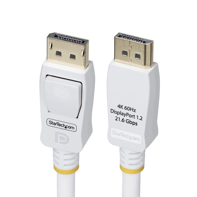 6FT (1.8M) White VESA Certified Displayport 1.2 Cable, 4K 60HZ, 21.6GBPS, Latchi DP12-Cable-6FTW