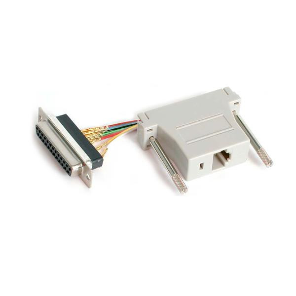 DB25 to RJ45 Modular Adapter - F/F - GC258FF - Convert a DB25 MALE Connector to GC258FF