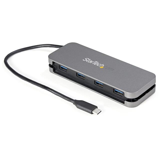 StarTech.com 4 Port USB C Hub - 4x USB-A - USB 3.0 Type-C Hub - USB 3.2 Gen 1 (5Gbps) - Bus Powered Portable USB-C to USB-A Adapter Laptop Hub - 11.2" (28.5cm) Cable w/ Cable Management