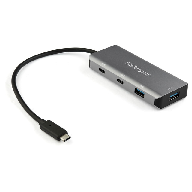 Portable 4 PORT USB C HUB - USB TYPE-C/Thunderbolt 3 to 2X USB-C and 2X USB-a AD HB31C2A2CB