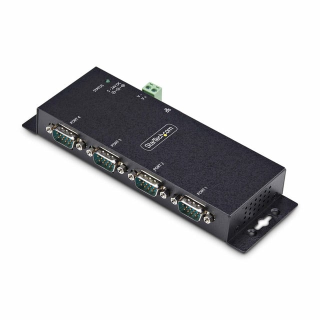 4-PORT Serial to Ethernet Adapter, IP Serial Device Server for RS232 Devices, WA I43-Serial-Ethernet