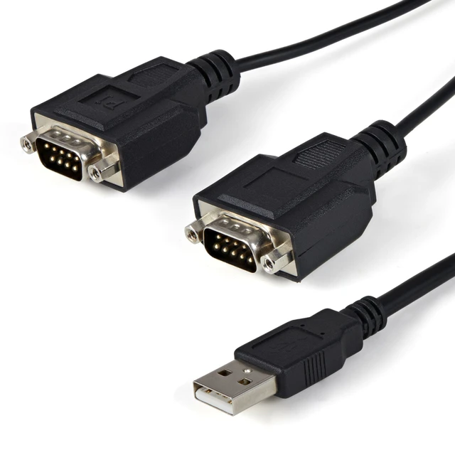 DUAL-PORT USB to Serial RS232 Adapter - Integrated 2500VRMS Optical Isolation CI ICUSB2322F